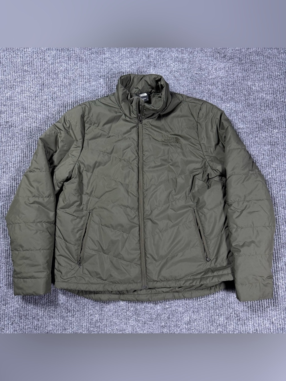 The North Face Womens Tamburello Puffer Jacket Size Large Olive Green NF0A5GDY L